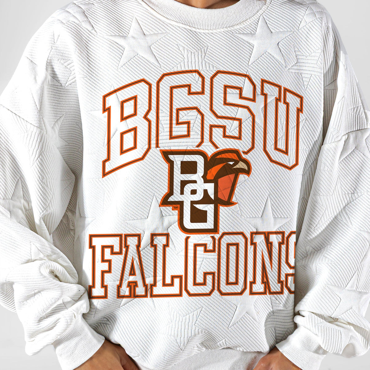 BOWLING GREEN FALCONS BIG PLAY ENERGY EMBOSSED STAR CREWNECK