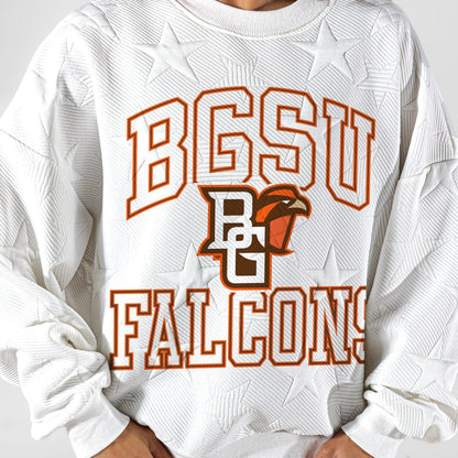 BOWLING GREEN FALCONS BIG PLAY ENERGY EMBOSSED STAR CREWNECK