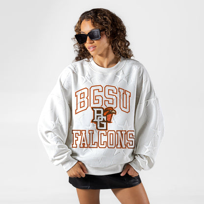 BOWLING GREEN FALCONS BIG PLAY ENERGY EMBOSSED STAR CREWNECK
