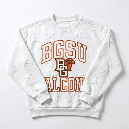 BOWLING GREEN FALCONS BIG PLAY ENERGY EMBOSSED STAR CREWNECK