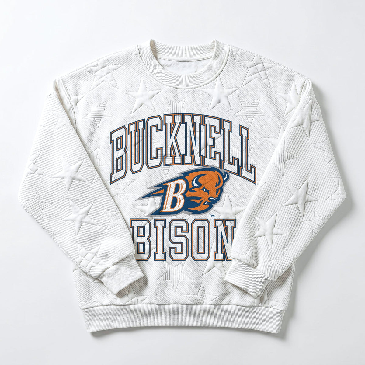 BUCKNELL BISON BIG PLAY ENERGY EMBOSSED STAR CREWNECK