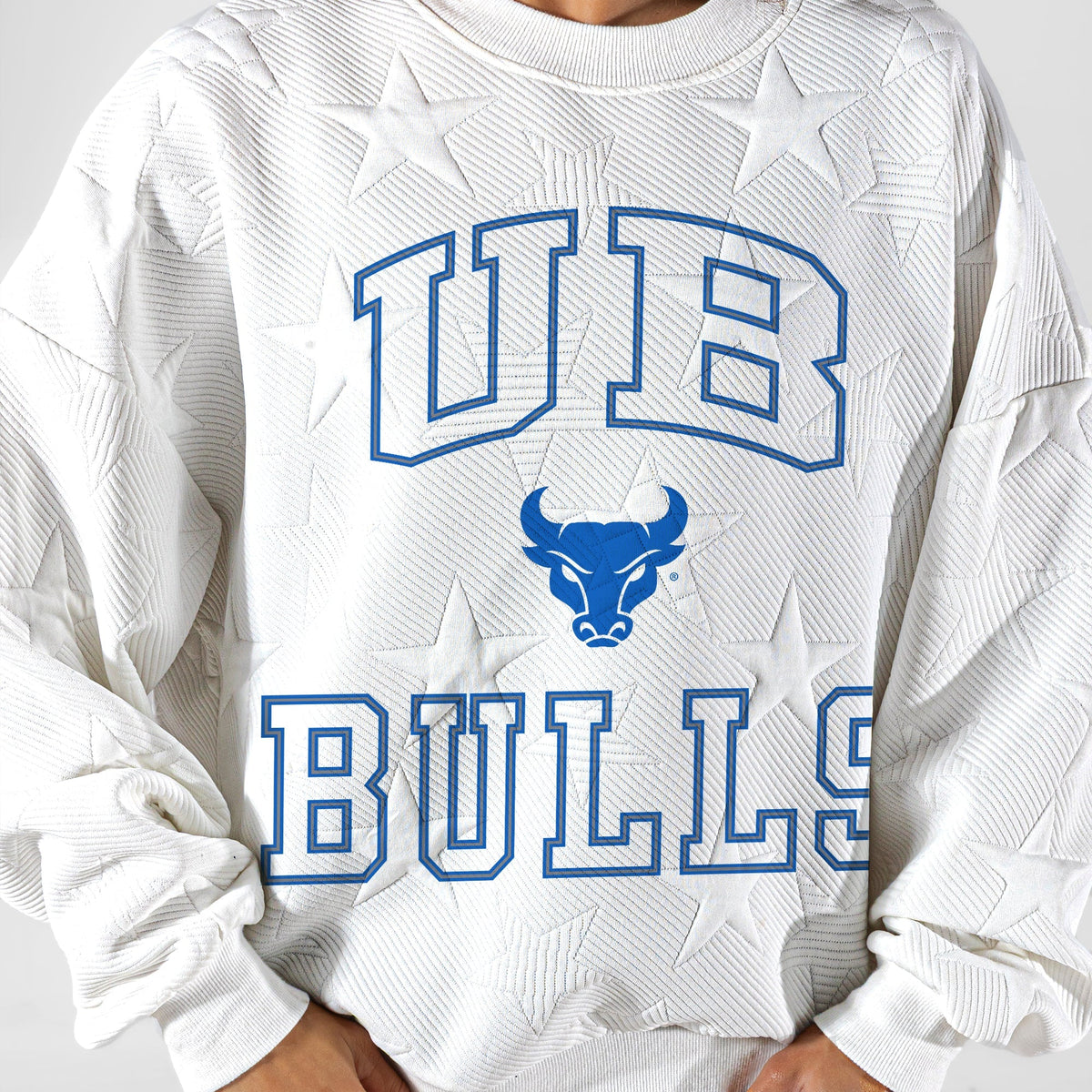 BUFFALO BULLS BIG PLAY ENERGY EMBOSSED STAR CREWNECK