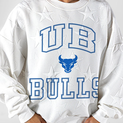 BUFFALO BULLS BIG PLAY ENERGY EMBOSSED STAR CREWNECK