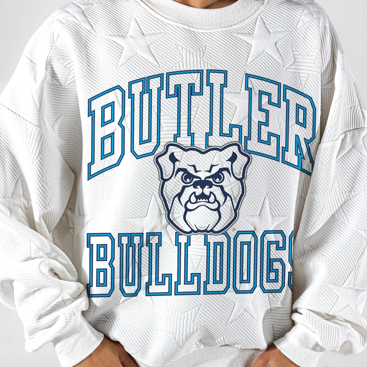 BUTLER BULLDOGS BIG PLAY ENERGY EMBOSSED STAR CREWNECK