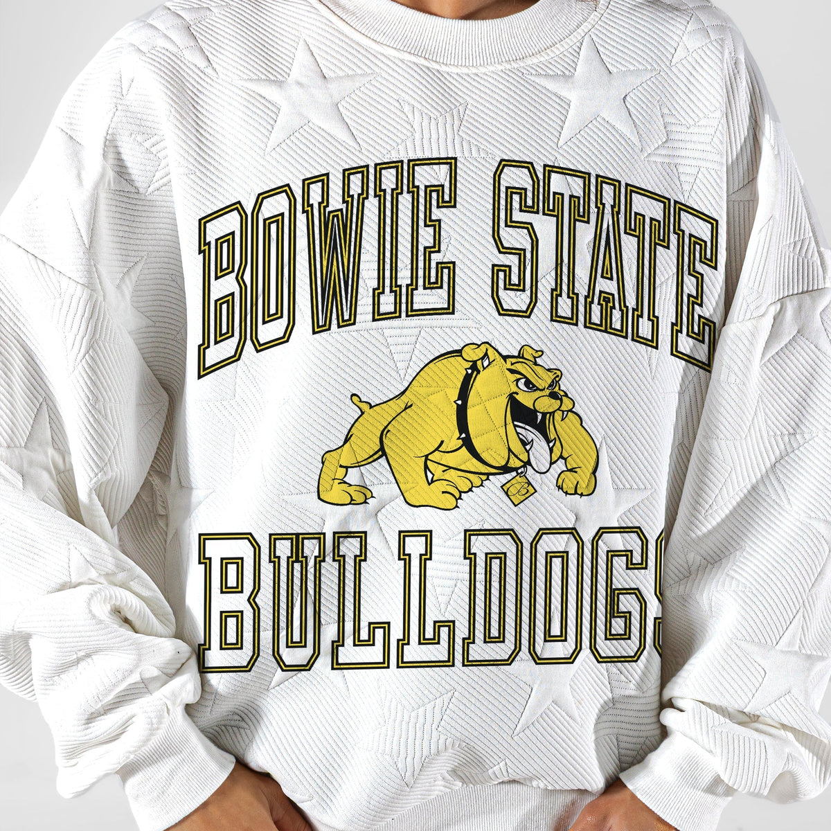 BOWIE STATE BULLDOGS BIG PLAY ENERGY EMBOSSED STAR CREWNECK