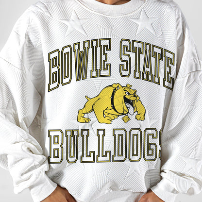 BOWIE STATE BULLDOGS BIG PLAY ENERGY EMBOSSED STAR CREWNECK