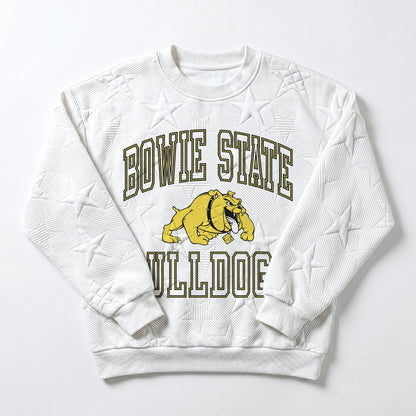 BOWIE STATE BULLDOGS BIG PLAY ENERGY EMBOSSED STAR CREWNECK