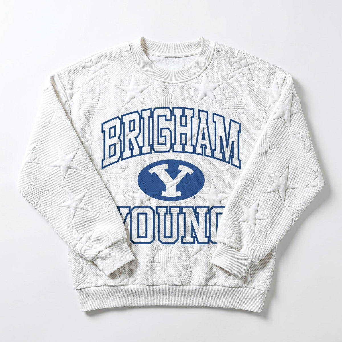 BYU COUGARS BIG PLAY ENERGY EMBOSSED STAR CREWNECK