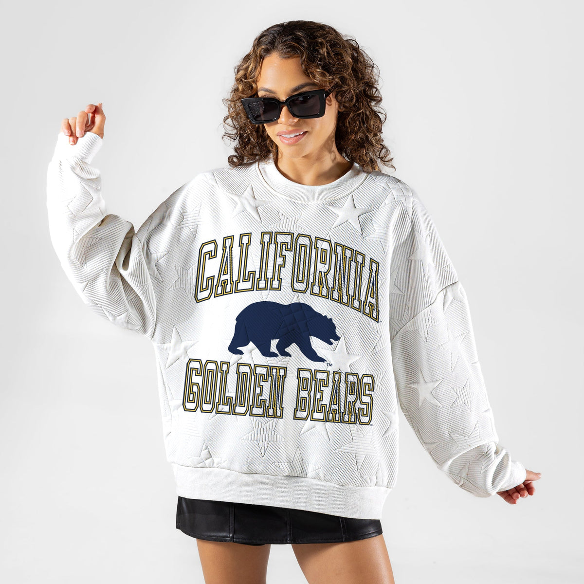 CALIFORNIA GOLDEN BEARS BIG PLAY ENERGY EMBOSSED STAR CREWNECK