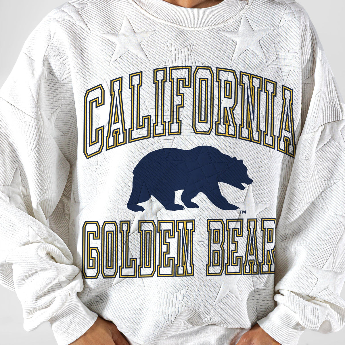 CALIFORNIA GOLDEN BEARS BIG PLAY ENERGY EMBOSSED STAR CREWNECK