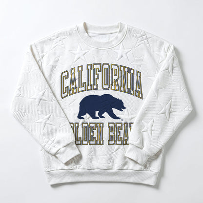 CALIFORNIA GOLDEN BEARS BIG PLAY ENERGY EMBOSSED STAR CREWNECK