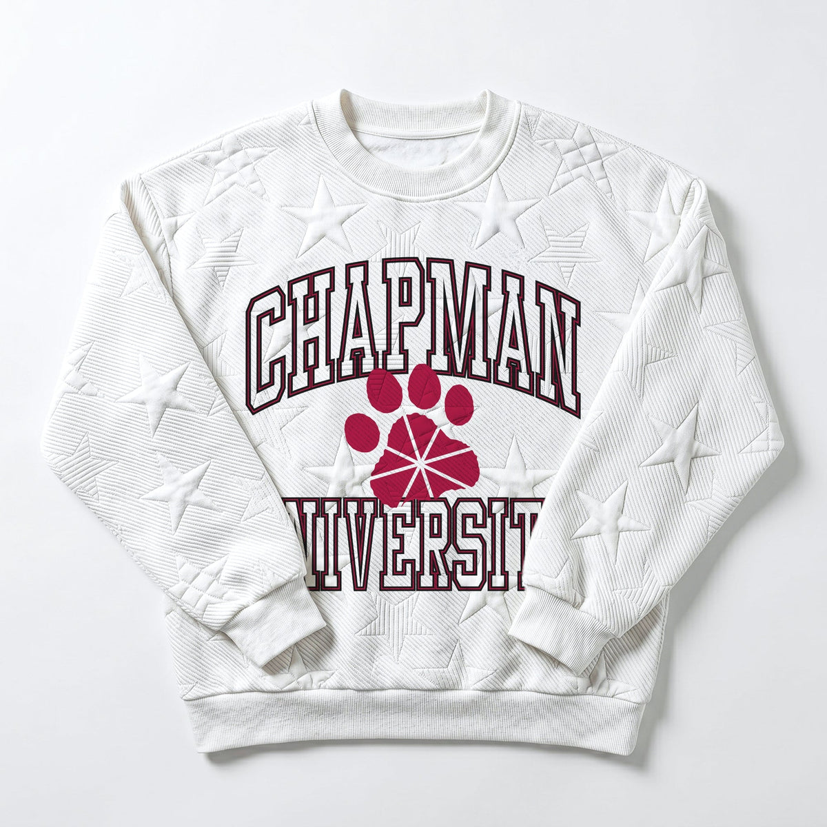 CHAPMAN UNIVERSITY PANTHERS BIG PLAY ENERGY EMBOSSED STAR CREWNECK