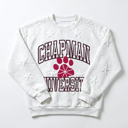 CHAPMAN UNIVERSITY PANTHERS BIG PLAY ENERGY EMBOSSED STAR CREWNECK
