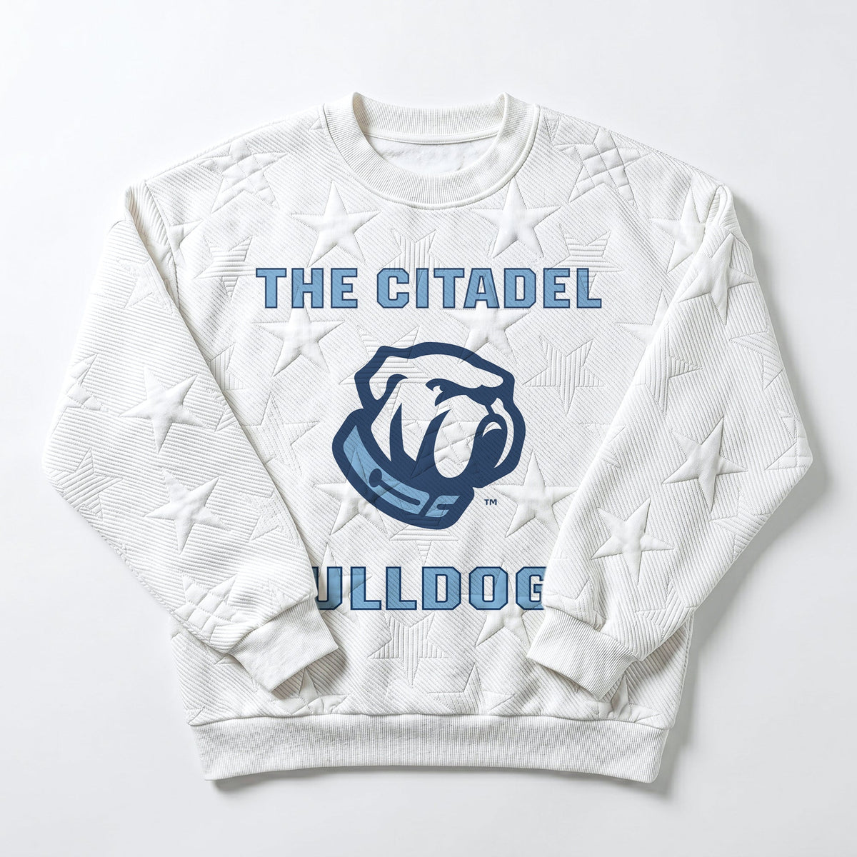 CITADEL BULLDOGS BIG PLAY ENERGY EMBOSSED STAR CREWNECK