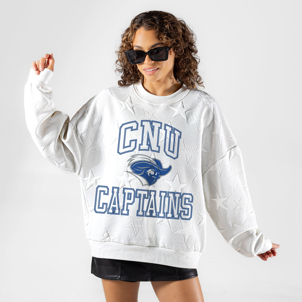 CNU CAPTAINS BIG PLAY ENERGY EMBOSSED STAR CREWNECK