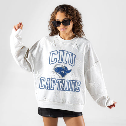CNU CAPTAINS BIG PLAY ENERGY EMBOSSED STAR CREWNECK