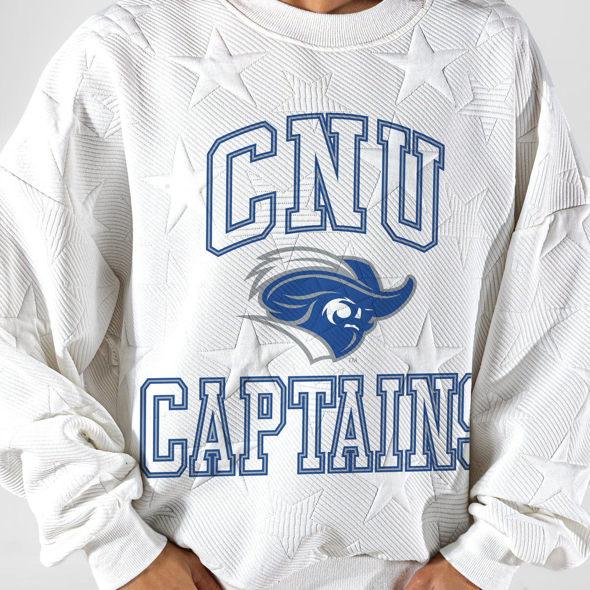 CNU CAPTAINS BIG PLAY ENERGY EMBOSSED STAR CREWNECK