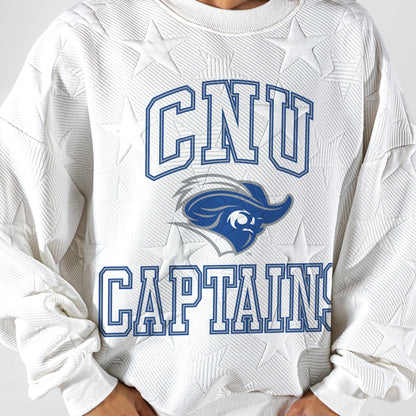 CNU CAPTAINS BIG PLAY ENERGY EMBOSSED STAR CREWNECK