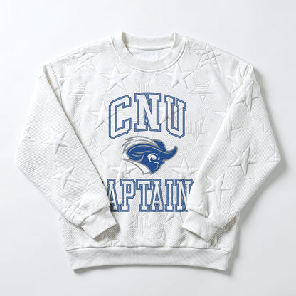 CNU CAPTAINS BIG PLAY ENERGY EMBOSSED STAR CREWNECK