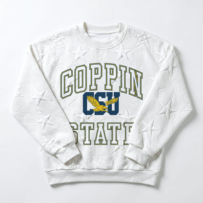 COPPIN STATE EAGLES BIG PLAY ENERGY EMBOSSED STAR CREWNECK