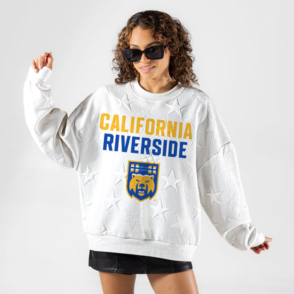 CALIFORNIA RIVERSIDE HIGHLANDERS BIG PLAY ENERGY EMBOSSED STAR CREWNECK