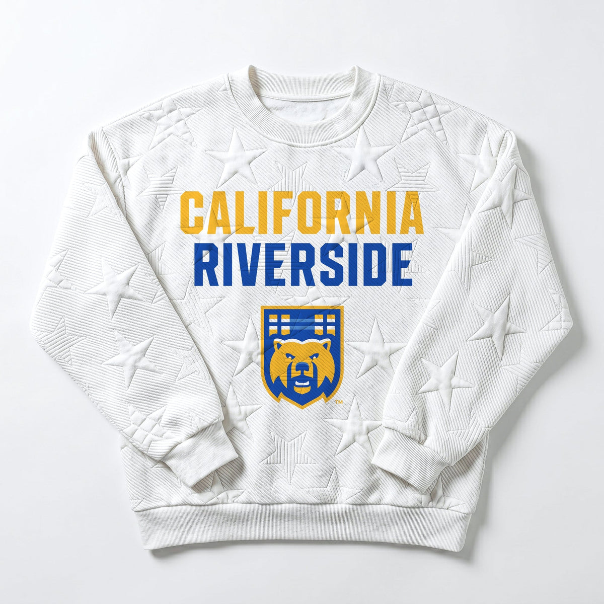 CALIFORNIA RIVERSIDE HIGHLANDERS BIG PLAY ENERGY EMBOSSED STAR CREWNECK