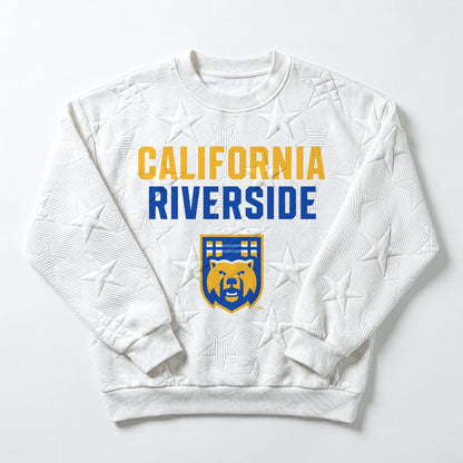 CALIFORNIA RIVERSIDE HIGHLANDERS BIG PLAY ENERGY EMBOSSED STAR CREWNECK