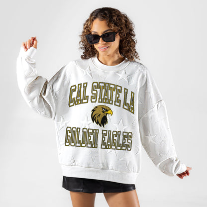CAL STATE LOS ANGELES GOLDEN EAGLES BIG PLAY ENERGY EMBOSSED STAR CREWNECK