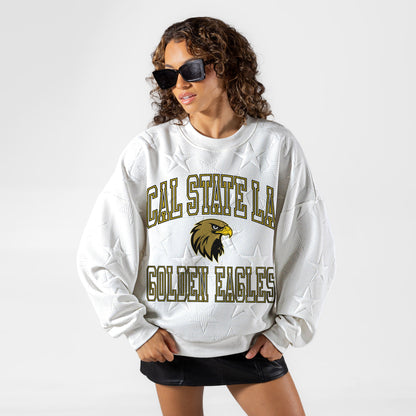 CAL STATE LOS ANGELES GOLDEN EAGLES BIG PLAY ENERGY EMBOSSED STAR CREWNECK