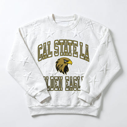 CAL STATE LOS ANGELES GOLDEN EAGLES BIG PLAY ENERGY EMBOSSED STAR CREWNECK