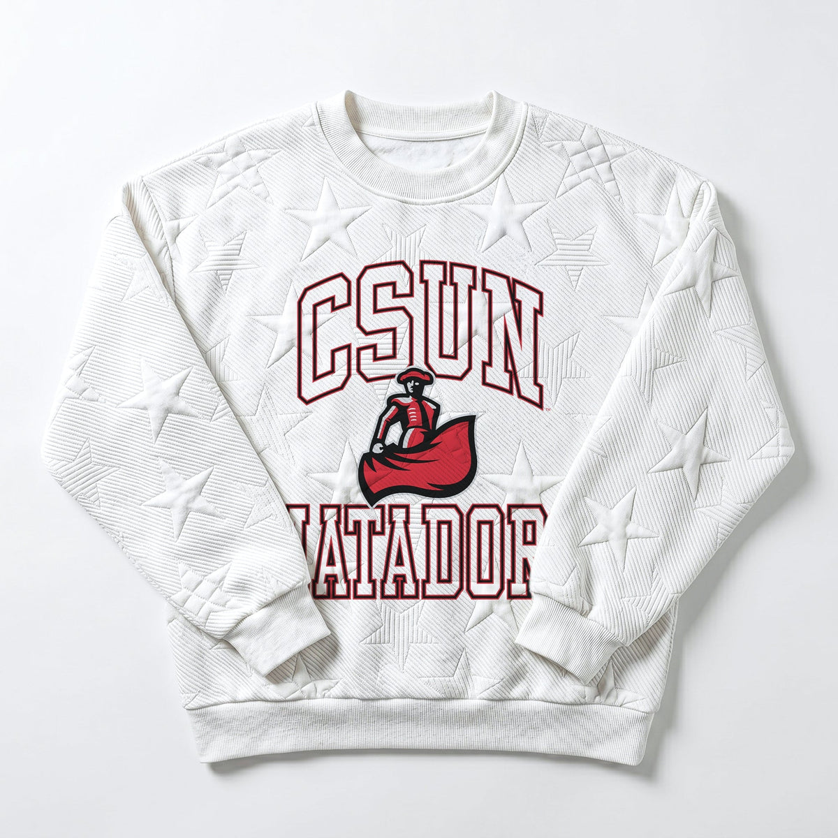 CAL STATE NORTHRIDGE MATADORS BIG PLAY ENERGY EMBOSSED STAR CREWNECK