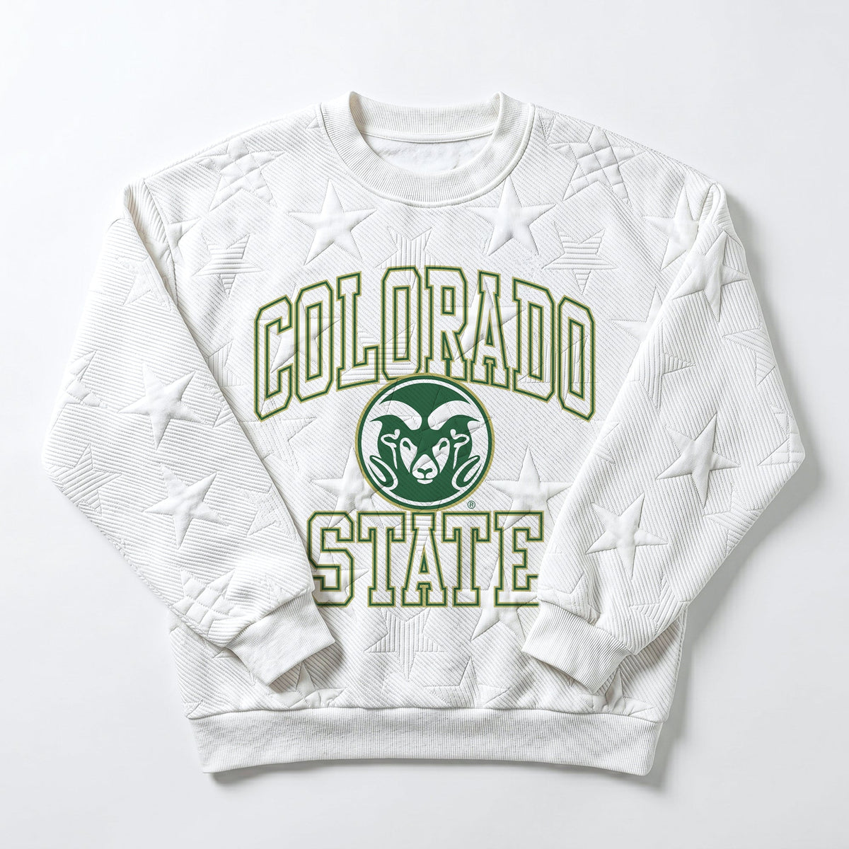 COLORADO STATE RAMS BIG PLAY ENERGY EMBOSSED STAR CREWNECK