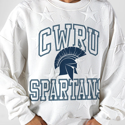 CASE WESTERN RESERVE SPARTANS BIG PLAY ENERGY EMBOSSED STAR CREWNECK