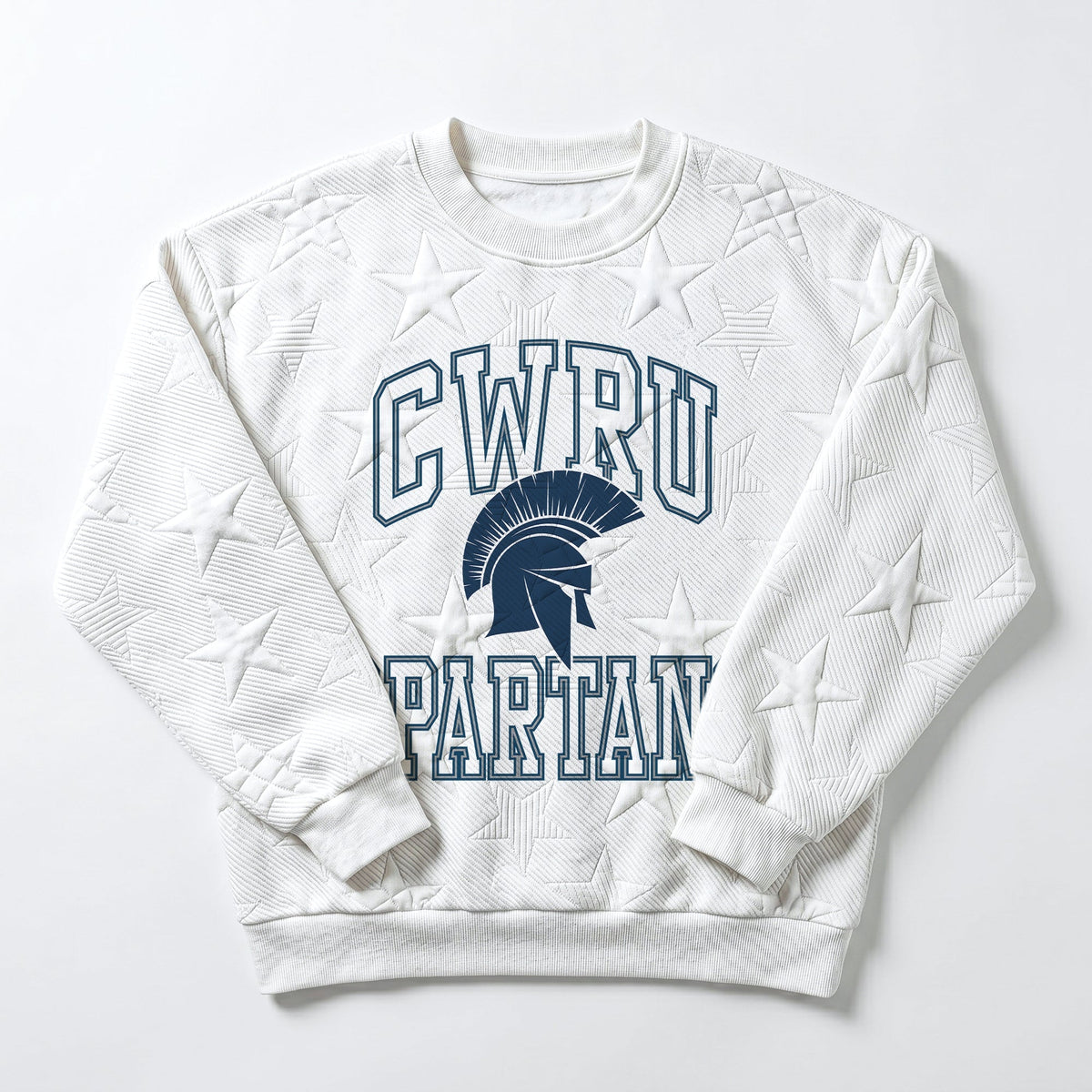 CASE WESTERN RESERVE SPARTANS BIG PLAY ENERGY EMBOSSED STAR CREWNECK