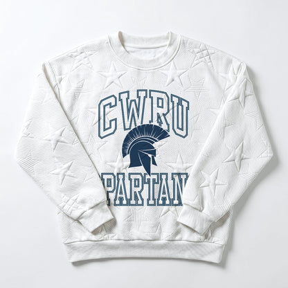 CASE WESTERN RESERVE SPARTANS BIG PLAY ENERGY EMBOSSED STAR CREWNECK