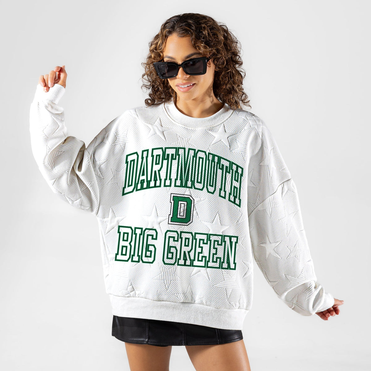 DARTMOUTH COLLEGE BIG GREEN BIG PLAY ENERGY EMBOSSED STAR CREWNECK