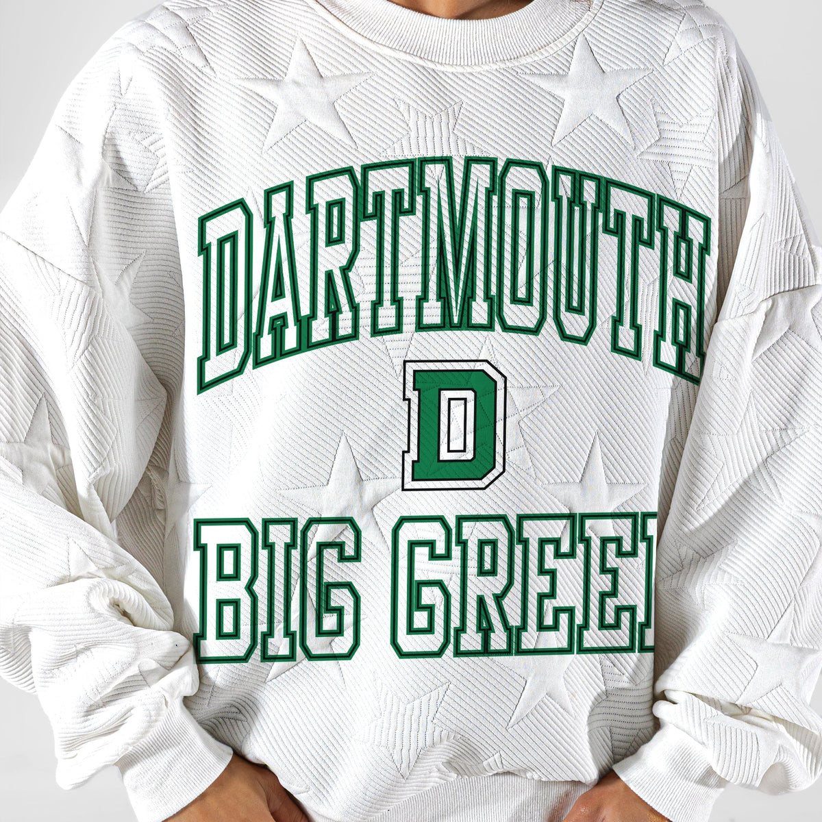 DARTMOUTH COLLEGE BIG GREEN BIG PLAY ENERGY EMBOSSED STAR CREWNECK