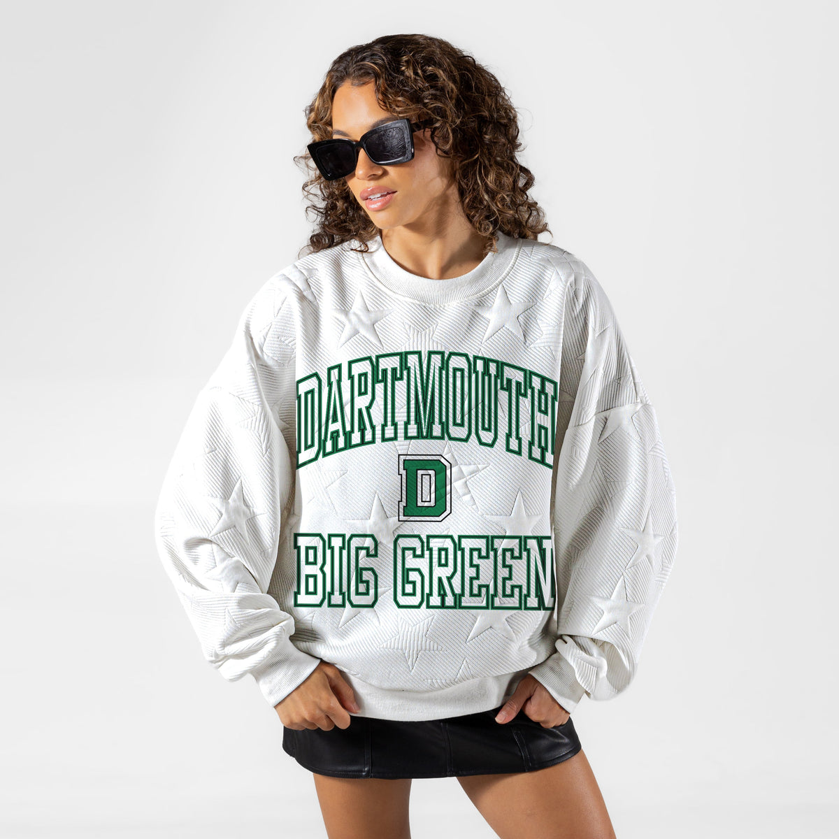 DARTMOUTH COLLEGE BIG GREEN BIG PLAY ENERGY EMBOSSED STAR CREWNECK
