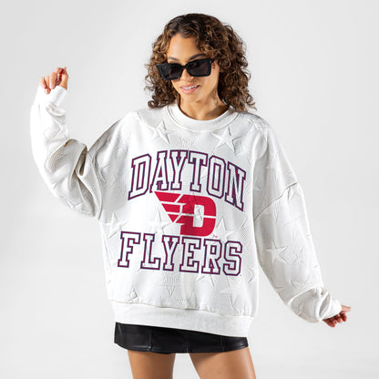 DAYTON FLYERS BIG PLAY ENERGY EMBOSSED STAR CREWNECK