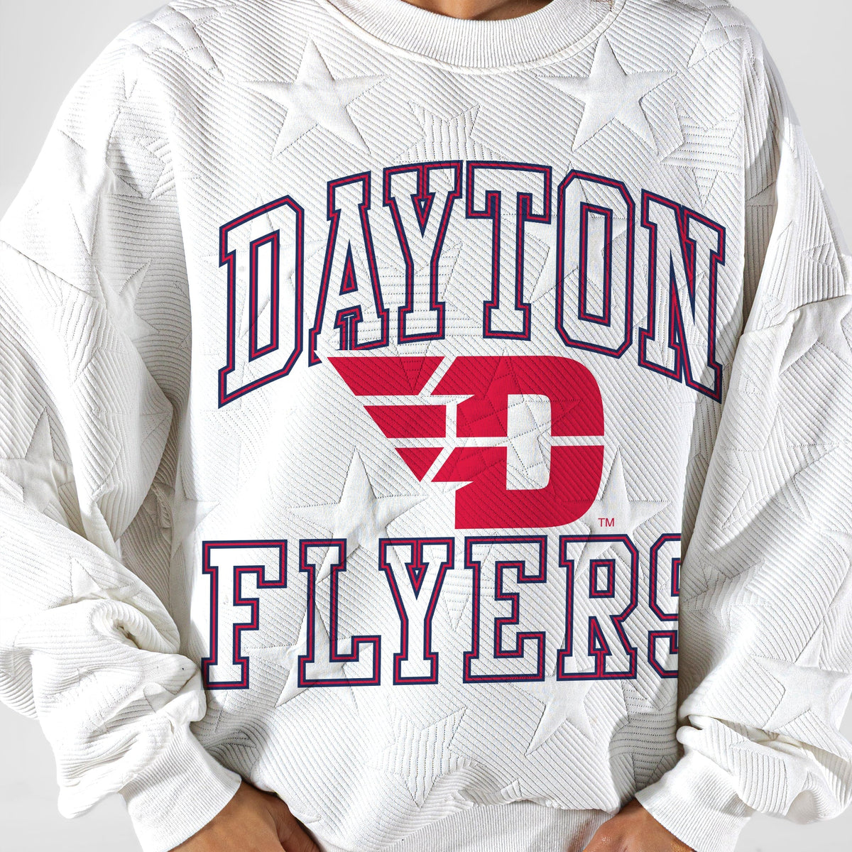 DAYTON FLYERS BIG PLAY ENERGY EMBOSSED STAR CREWNECK