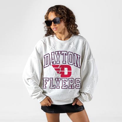 DAYTON FLYERS BIG PLAY ENERGY EMBOSSED STAR CREWNECK