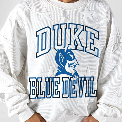 DUKE BLUE DEVILS BIG PLAY ENERGY EMBOSSED STAR CREWNECK