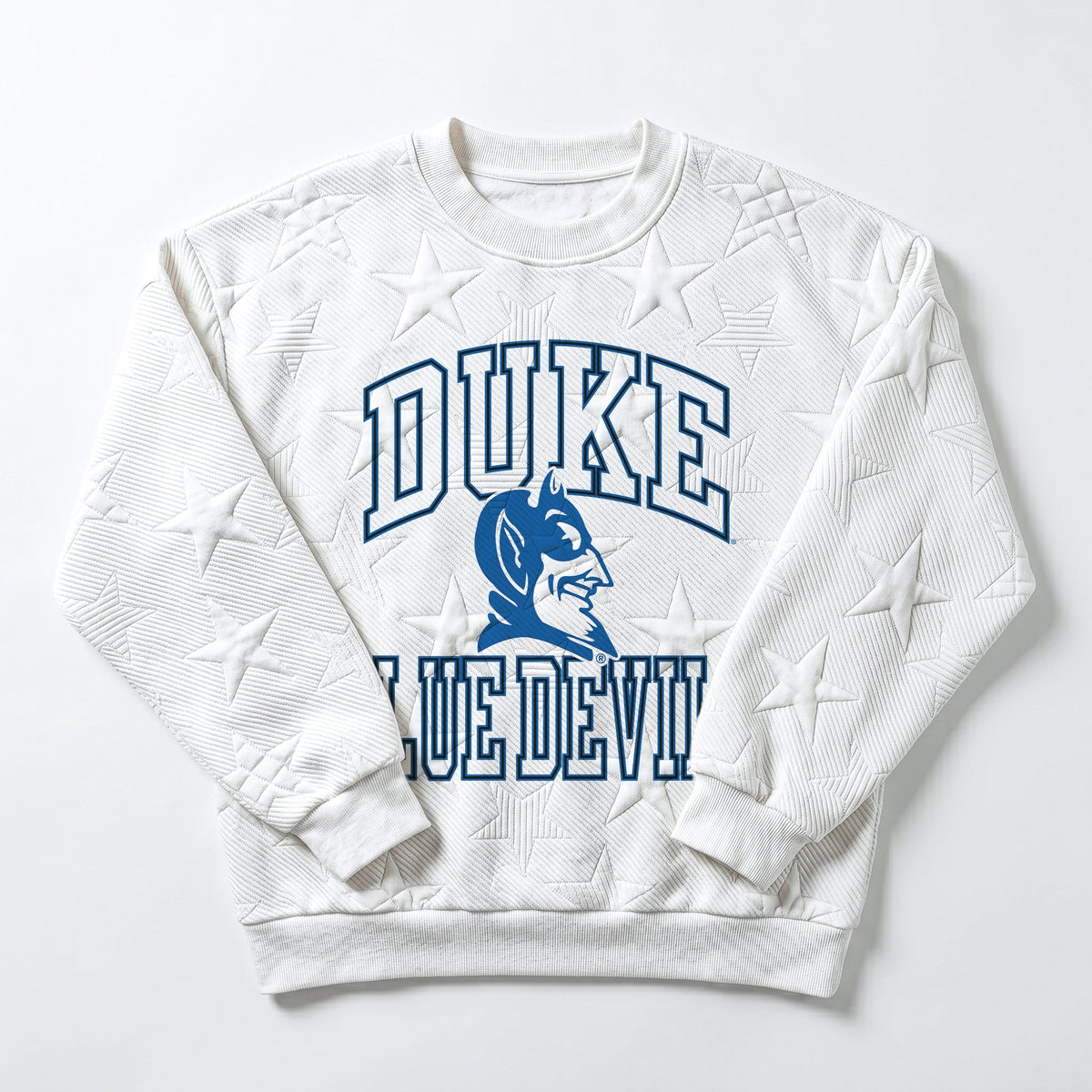 DUKE BLUE DEVILS BIG PLAY ENERGY EMBOSSED STAR CREWNECK