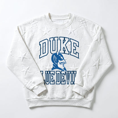 DUKE BLUE DEVILS BIG PLAY ENERGY EMBOSSED STAR CREWNECK
