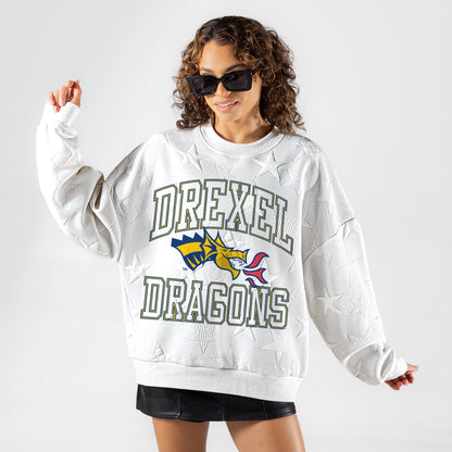 DREXEL UNIVERSITY DRAGONS BIG PLAY ENERGY EMBOSSED STAR CREWNECK