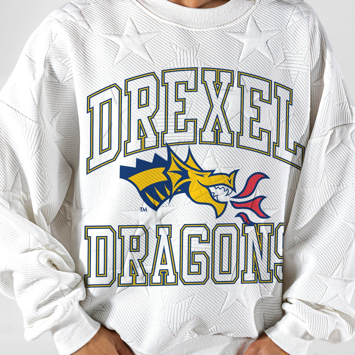 DREXEL UNIVERSITY DRAGONS BIG PLAY ENERGY EMBOSSED STAR CREWNECK