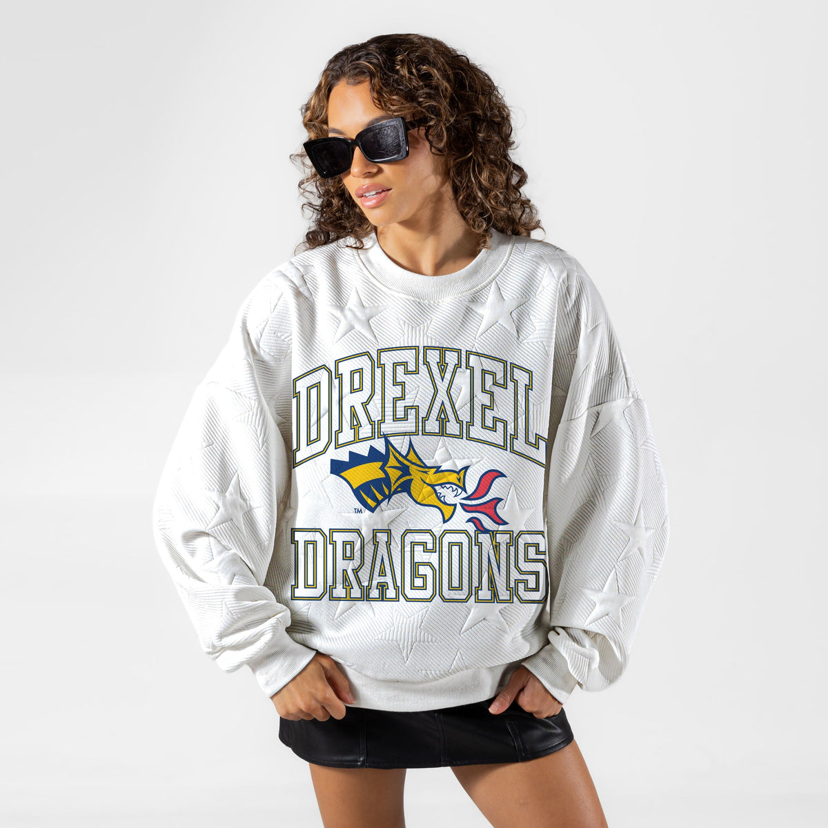 DREXEL UNIVERSITY DRAGONS BIG PLAY ENERGY EMBOSSED STAR CREWNECK