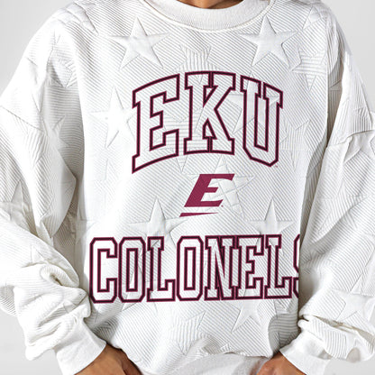 EASTERN KENTUCKY COLONELS BIG PLAY ENERGY EMBOSSED STAR CREWNECK