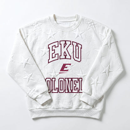 EASTERN KENTUCKY COLONELS BIG PLAY ENERGY EMBOSSED STAR CREWNECK
