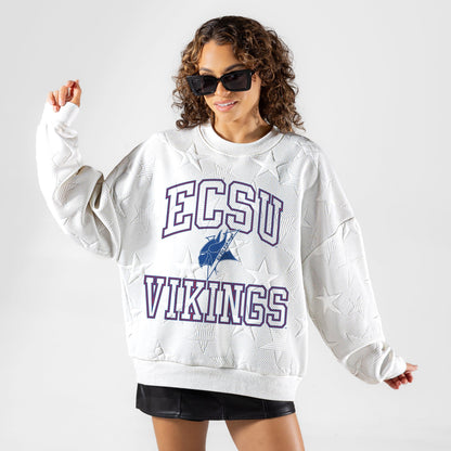 ELIZABETH CITY STATE UNIVERSITY VIKINGS BIG PLAY ENERGY EMBOSSED STAR CREWNECK